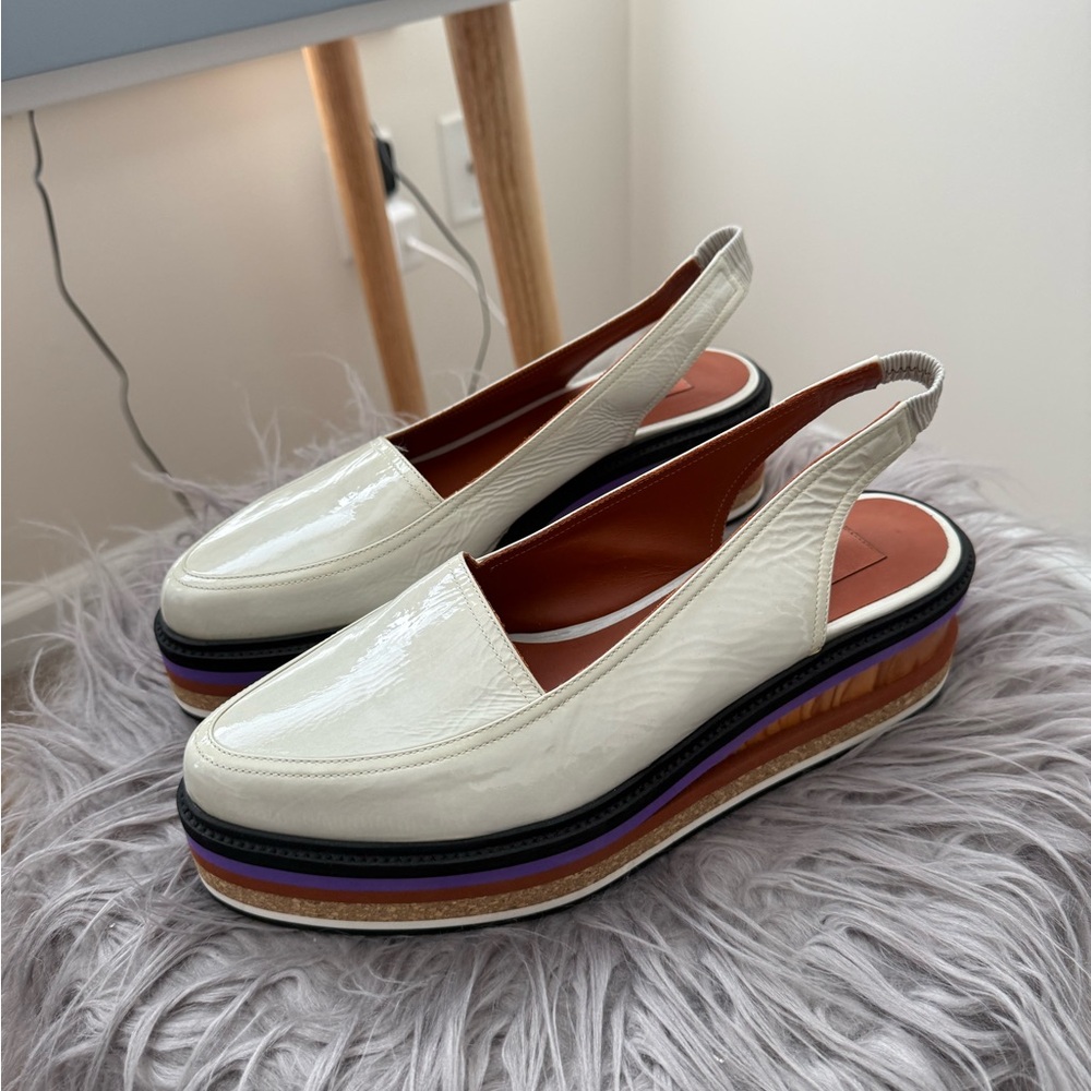 Missoni Cream Platform Slingback Shoes